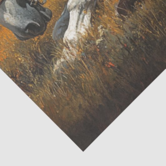 暴風雨の前に眠るカウボーイホースを切り離す 薄葉紙 (詳細)