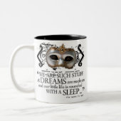 暴風雨の引用文 ツートーンマグカップ (左)