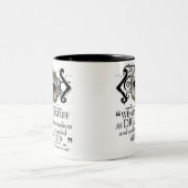 暴風雨の引用文 ツートーンマグカップ (中央)