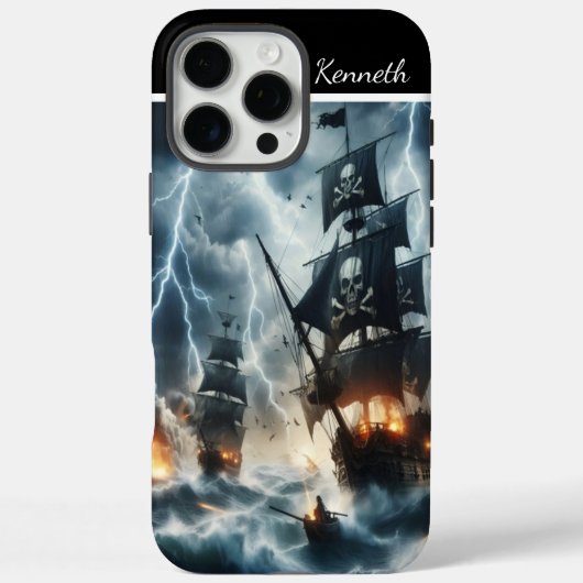 暴風雨中の海賊船 Case-Mate iPhoneケース (裏面)