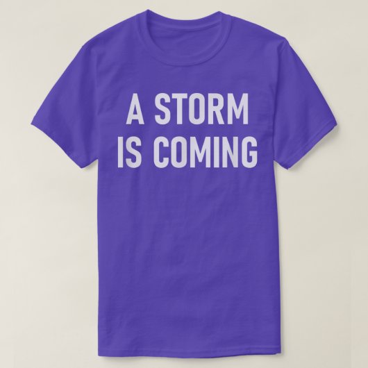 暴風雨来はおもしろい皮肉だ Tシャツ (デザイン正面)