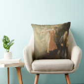 「暴風雨」からのProspero、MirandaおよびAriel、c クッション (椅子)