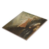 「暴風雨」からのProspero、MirandaおよびAriel、c タイル (側面)