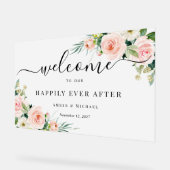 曇ったアクリル結婚の看板の後で幸せに アクリルサイン (傾斜)