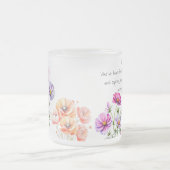 曇ったフローラ聖書聖句マグカップ フロストグラスマグカップ (中央)