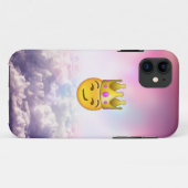 曇った嘲笑の王冠のEmojiのiPhoneの場合 Case-Mate iPhoneケース (裏面(横))