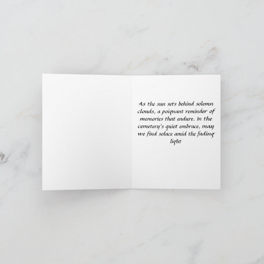 曇った夕日 カード (内部)