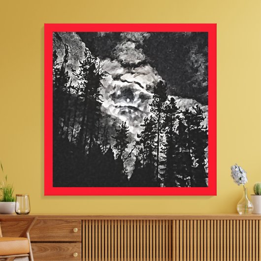 曇った夜の抽象芸術のポスター キャンバスプリント (インサイチュ (リビング))