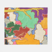 曇った夢 フリースブランケット (正面(横))