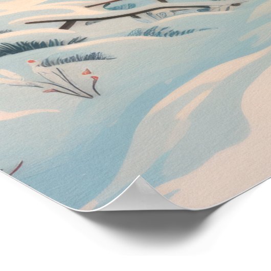 曇った夢：冬の風景を魅了 ポスター (角)