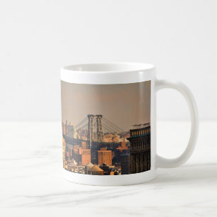 曇った日のウィリアムズバーグ橋NYC コーヒーマグカップ