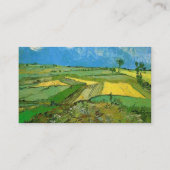 曇った空の下のオーバーの小麦畑 名刺 (裏面)