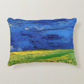 曇った空の下の小麦畑ビンセント・ヴァン・ゴッホ アクセントクッション (正面)