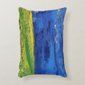 曇った空の下の小麦畑ビンセント・ヴァン・ゴッホ アクセントクッション (正面(垂直))