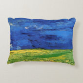 曇った空の下の小麦畑ビンセント・ヴァン・ゴッホ アクセントクッション (裏面)