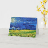 曇った空の下の小麦畑ビンセント・ヴァン・ゴッホ カード (黄色い花)