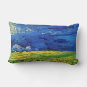 曇った空の下の小麦畑ビンセント・ヴァン・ゴッホ ランバークッション (裏面)