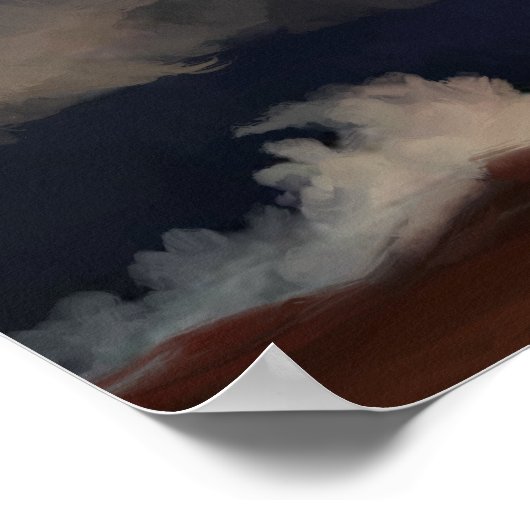 曇った雷雨 ポスター (角)