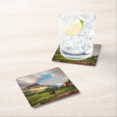 曇ったmountains |高山湖 スクエアペーパーコースター (インサイチュ)