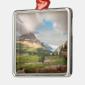 曇ったmountains |高山湖 メタルオーナメント (左)