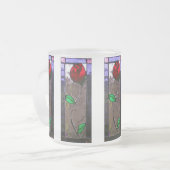 曇らされたばら色のマグ フロストグラスマグカップ (正面左)