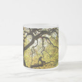 曇らされたガラスのマグ生命の樹 フロストグラスマグカップ (正面右)