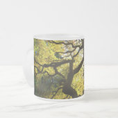 曇らされたガラスのマグ生命の樹 フロストグラスマグカップ (正面左)