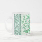 曇らされたガラスのマグ-インディアンの緑 フロストグラスマグカップ (左)