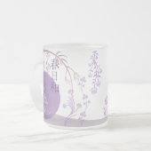 曇らされたガラスのマグ-日本人の春 フロストグラスマグカップ (正面左)