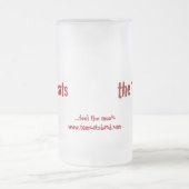 曇らされたガラスのマグ-深紅色のレタリング フロストグラスビールジョッキ (中央)