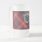 曇らされたガラスステイン-私はLichtie赤いファンです! - フロストグラスビールジョッキ (正面左)