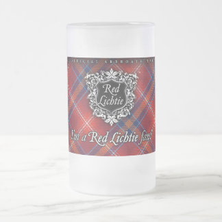 曇らされたガラスステイン-私はLichtie赤いファンです! - フロストグラスビールジョッキ