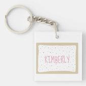 曇らされたトースターのペストリーパーソナライズなKeychain キーホルダー (正面)