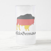 曇らされたバイソンビールステイン フロストグラスビールジョッキ (中央)