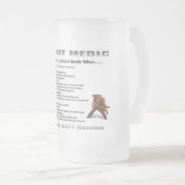 曇らされたビールステインの戦闘の医者 フロストグラスビールジョッキ (正面右)