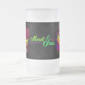 曇らされたビール、ソーダマグMardi Gras フロストグラスビールジョッキ (中央)