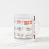 曇らされたポーカーの持ち札のマグ フロストグラスマグカップ (正面右)