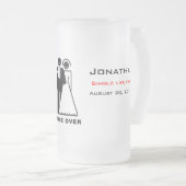 曇らされたマグ-悲しい新郎上のゲーム フロストグラスビールジョッキ (正面右)