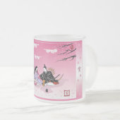 曇らされたマグ"桜愛" フロストグラスマグカップ (正面右)