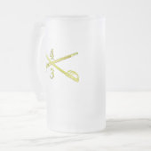 曇らされた侵入者のマグ フロストグラスビールジョッキ (正面左)