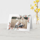 曇らされた果実の写真の挨拶状 カード (黄色い花)