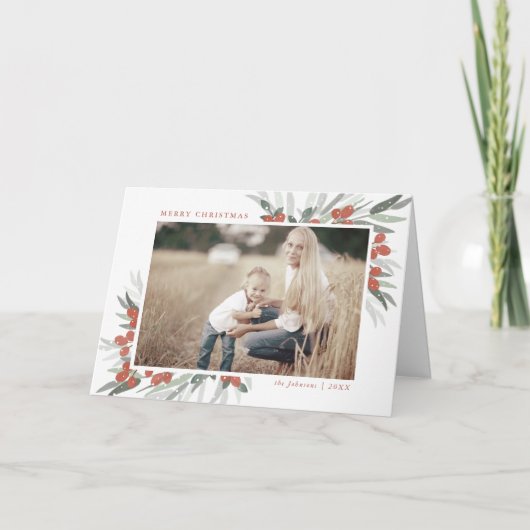 曇らされた果実の写真の挨拶状 カード (正面)