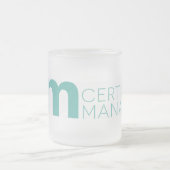 曇らされた証明されたマネージャーのマグ フロストグラスマグカップ (中央)