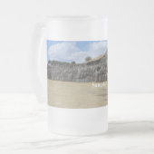 曇らされた473のmlの曇らされたガラスのマグ フロストグラスビールジョッキ (正面左)