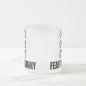 曇らされるバニーを-恐れて下さい フロストグラスマグカップ (中央)