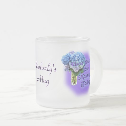 曇らされるマッサージセラピストは望まれるようにマグカスタマイズ フロストグラスマグカップ (正面右)