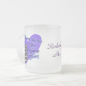 曇らされるマッサージセラピストは望まれるようにマグカスタマイズ フロストグラスマグカップ (正面左)