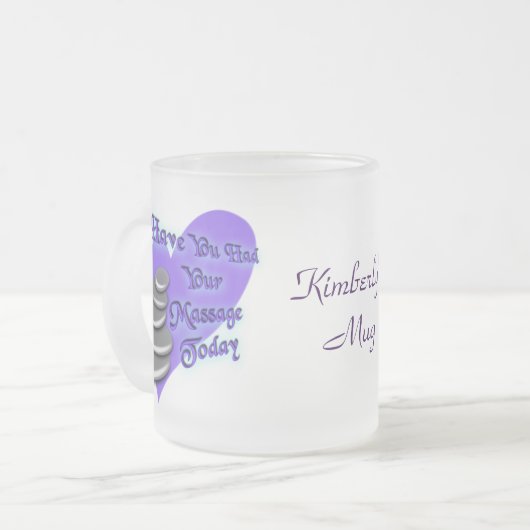 曇らされるマッサージセラピストは望まれるようにマグカスタマイズ フロストグラスマグカップ (正面左)