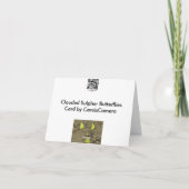 曇りのある硫黄蝶類泥まみれノートカード カード (裏面)