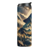 曇りの夜に狼が月でハウリング タンブラー (回転左)